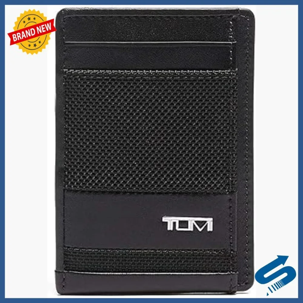 Slim Ballistic Nylon Money Clip Card Case with 3 Pockets